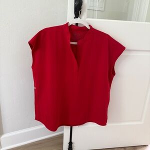 FIGS Rafaela WINNING RED Oversized Scrub Top - Size Medium